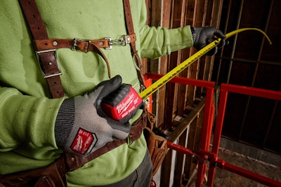 Milwaukee Tool Wide Blade Tape Measures include a finger stop for quick and controlled blade retraction and a double-sided anti-tear coating that reinforces the first 6 in. of the blade.