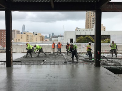Central Concrete pouring CarbonCure concrete at UC Hastings in San Francisco