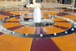 Colored Concrete Fountain