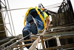 A construction worker’s feet are at risk of injury from things like falling objects, slippery surfaces, uneven surfaces, or sharp objects lying around.