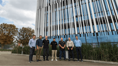 Flash Battery CEO Marco Righi, together with CTO Alan Pastorelli and COO Filippo Di Gregorio with the US technical team, visiting the Italian headquarter.