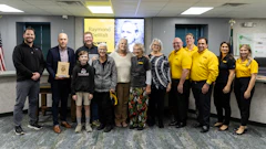 The ceremony brought together descendants of DeWalt and DEWALT representatives.