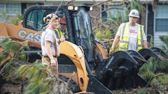 “Greyshirt” volunteers from Team Rubicon rely on loaned and donated equipment from CASE essential to clearing debris and opening roadways in disaster-stricken communities.