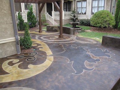 A perfect example of capturing inspiration from a client to use as the design in this backyard patio.