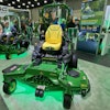 John Deere's oil guard system on its mowers allows professional landscaping contractors to extend the service intervals from 100 hours up to 500 hours.