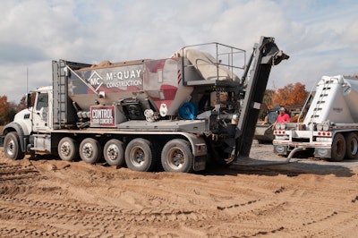 Volumetric technology offers a unique competitive advantage over traditional barrel mixers on jobs where concrete quantities are in question or specialty concrete is needed.