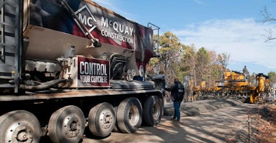 McQuay started with one volumetric truck in April 2020 with no plans to expand into outside concrete sales and delivery.