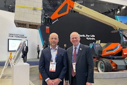 At CES 2025, Oshkosh CEO John Pfeifer (at left) and Rep. John Rose (Tenn. 6th Congressional District, at right). Tennessee is home of key growth manufacturing facilities for Oshkosh.
