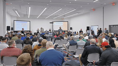 Live and silent auction items included cement, fly ash, aggregate, concrete saws, drills, and much more.