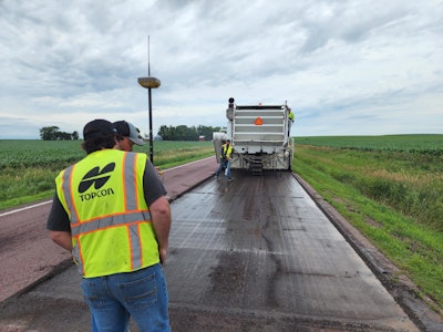 Milling machine using 3D design work to improve road smoothness last summer.