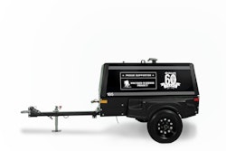 The donated WWP-themed Sullair Series 185 air compressor features hand-written messages of support and gratitude from Hitachi Global Air Power employees.