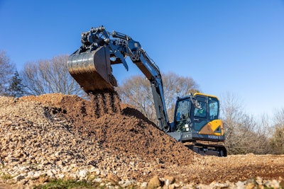 HD Hyundai Construction Equipment North America has topped off its compact excavator line with the new HX90A, a 20,040 lb. (9,090 kg) that delivers 65 net hp (48.5 kW)