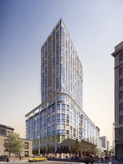 Rendering by Panoptikon for 'Perla on Broadway', Los Angeles. Client: Callison RTKL & SCG America.