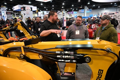 Brokk, a North American dealer for FIRSTGREEN Industries electric loaders, Ecovolve electric dumpers and SHERPA electric mini-loaders, showcased equipment for a fully electric jobsite.