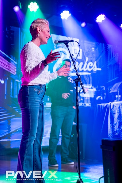 Amy Schwandy (Left) co-founder of PAVE/X with Brian Hess (right) head of The Pavement Group and host of the Brian Hess Show.