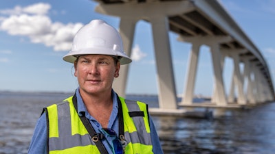 Liz Howard, P.E., on-site at the Sanibel Island (Florida) Emergency Repairs
