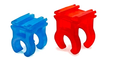 Snappers fits #3 rebar (blue, left) and #4 rebar (red, right) with additional sizes coming soon.