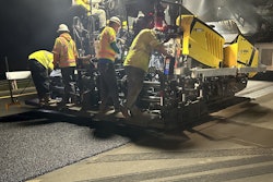 World of Asphalt attendees are the first to get a preview of the new BOMAG CR 820 T-2 rubber track paver.