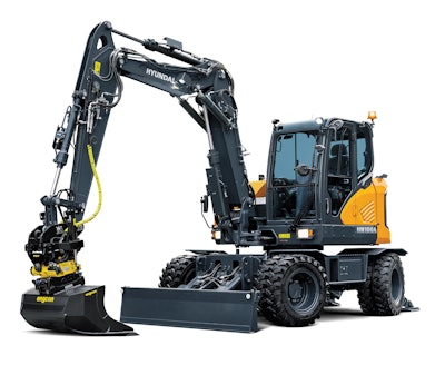 Hyundai Hw100 A Wheeled Excavator Knockout