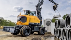 Its compact size, 360-degree swing capability and articulated boom allow it to work in congested and tight spaces where larger equipment can’t.