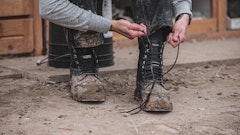 Never treat lace-up work boots like a pull-on boot. Instead, untie and fully loosen the laces when putting work boots on or taking them off.