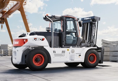 Bobcat D160s 9 Forklift Concrete Yard Quarter Back Rendering