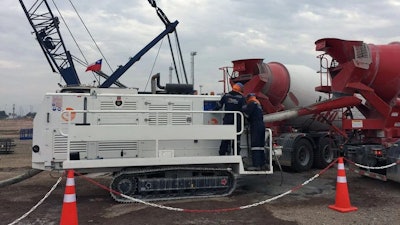 Mecbo’s patented PULSAR pump system features an “S” shaped valve rotation that pushes more concrete with less movement, which translates to less wear on the machine and fewer maintenance interruptions. Pictured is the CARTRACK P6.