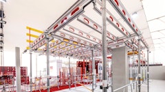 The forward-looking SKYFLEX slab formwork accelerates formwork processes, for instance with the patented drophead for early striking and the small number of props.
