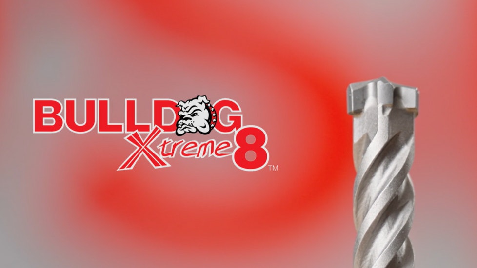 Bulldog Xtreme8 SDS-Plus Concrete Drill Bits, Blue Xtreme