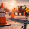Nicoum Road Construction Workers Position Traffic Cones