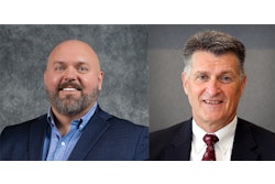 Rod Bull (left) and Rod Schrader (right). Bull is named CEO of Komatsu North America Corp. succeeding Schrader as he plans to retire.