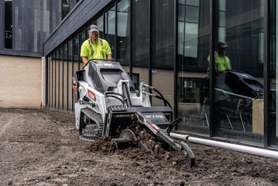 With more than 20 compatible attachment categories, operators can use the MT120 for digging, clearing brush, hauling loose and palleted materials, ground preparation, sweeping, pushing and blowing snow, utility installation, breaking up and removing concrete, trenching and more.