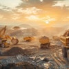 павел озарчук Dump Trucks Filling Up With Overburden And Dragline In Dusty Open Cut Coal Mine