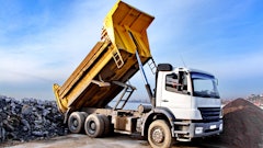 Faraways Dump Truck Is Dumping Gravel