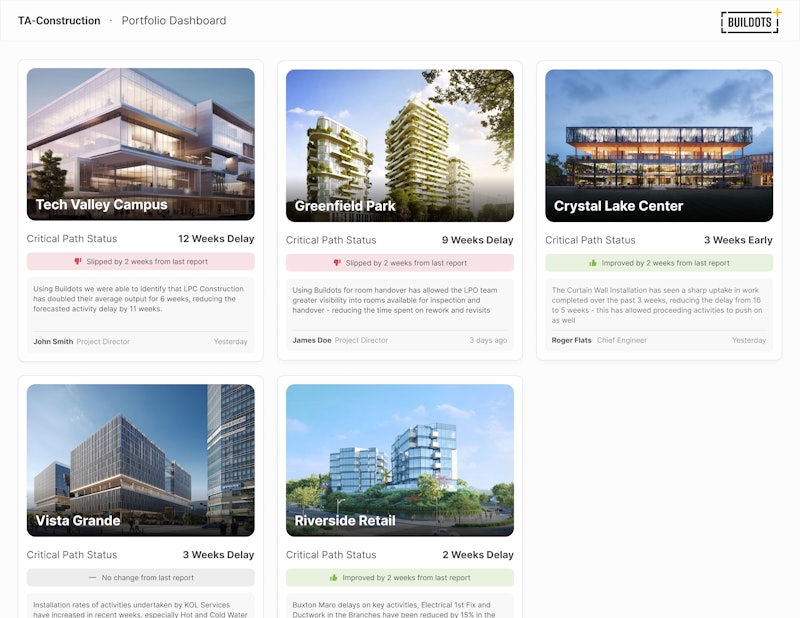 Buildots Launches Portfolio Dashboard to Streamline Multi-Project ...