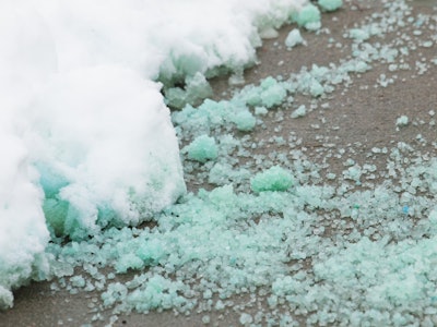 Deicing salts can accelerate surface damage on unprotected concrete during winter—highlighting the importance of proper mix design, curing, and the use of protective sealers in cold weather concreting.