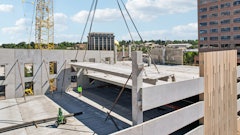 Prefabricated building components accelerate construction timelines and increase safety on the jobsite.