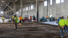 The concrete placement of CenterPoint Logistics Center (Inwood, New York). Concrete contractor: Ruttura & Sons. General contractor: Aurora Contractors.