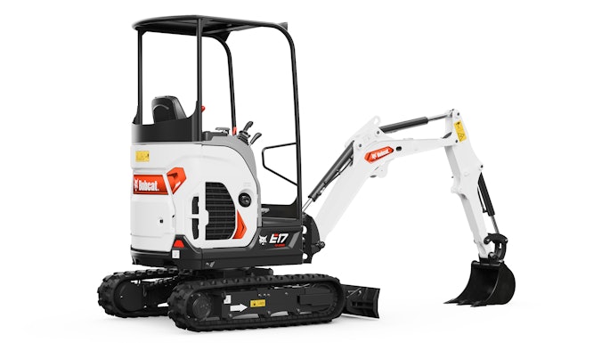 Bobcat's E17 Compact Excavator joins the company's portfolio to serve as a 'price point machine' in the 1- to 2-ton class.