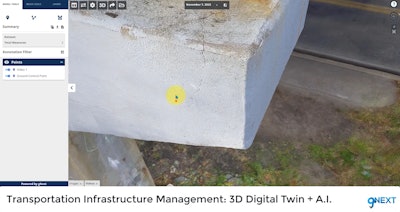 Inspection footage from a 3D digital twin.
