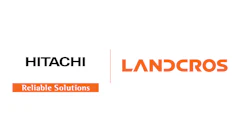 Hitachi Landcros logo with 'Reliable Solutions' tagline in black and orange