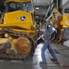 John Deere Dozer With Service Tech 2025