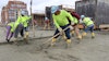 Concrete contractor crew delivering CarbonCure concrete at the Amazon HQ2 project.