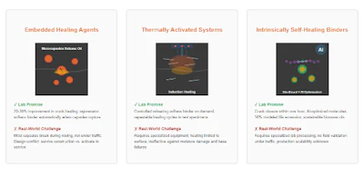 3 Approaches to Self-Healing Asphalt Understanding the Technologies Behind the Headlines