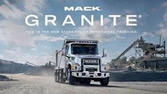 The new Mack Granite is expected to be available for order in the second half of 2026.