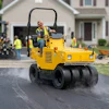 Sakai Ts160 4 Pneumatic Tire Roller Driveway Paving Scene