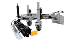 ST60 log splitter machine with hydraulic engine and splitting blade assembly