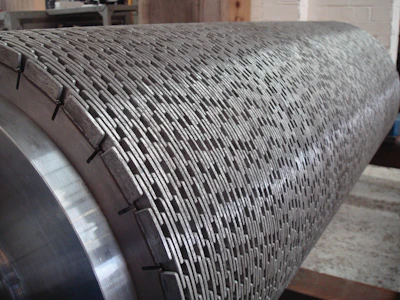 Stacked diamond grinding blades.