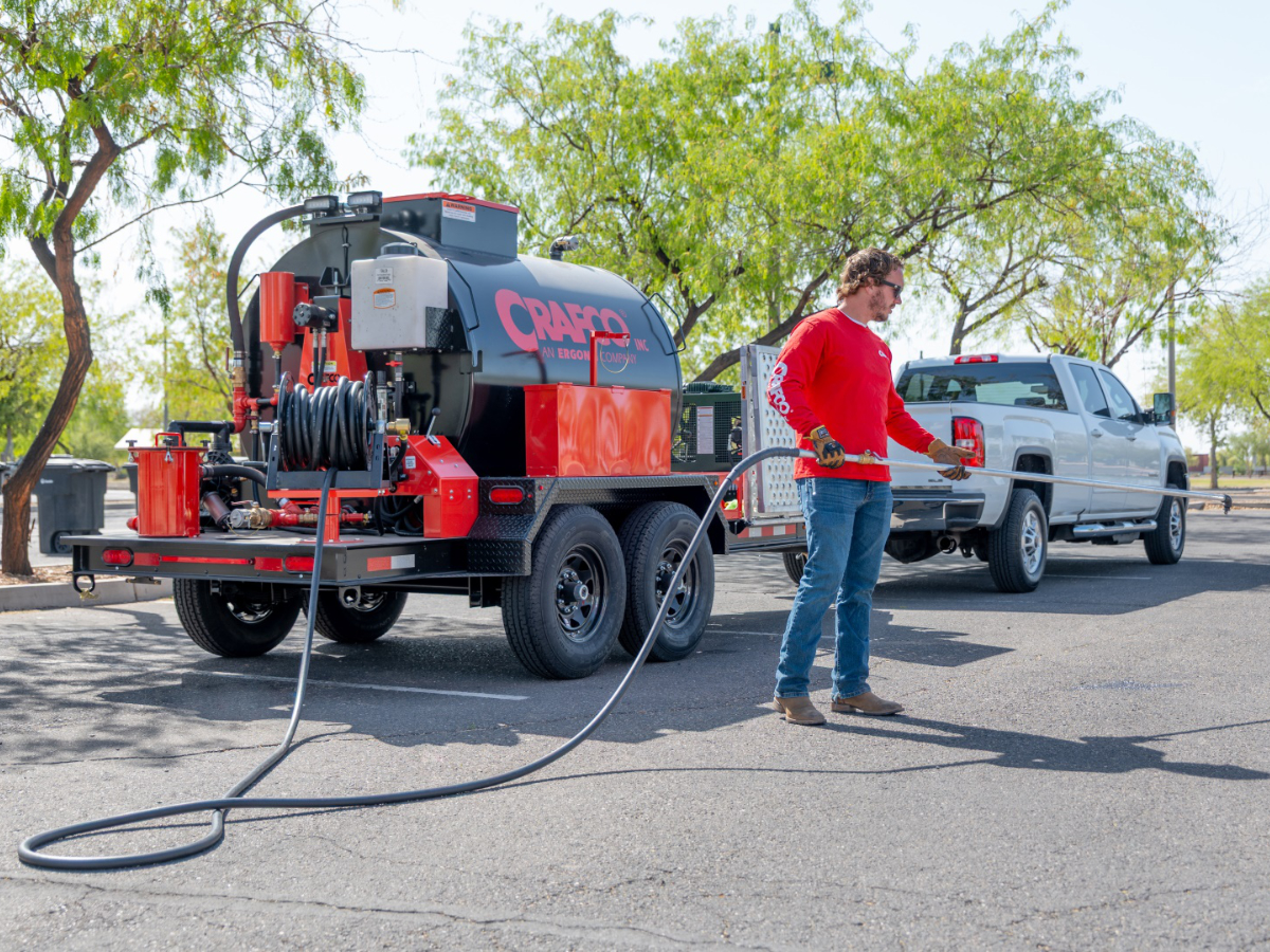 Sealcoater In Use