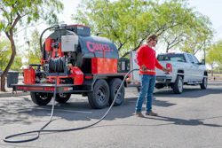 Sealcoater In Use